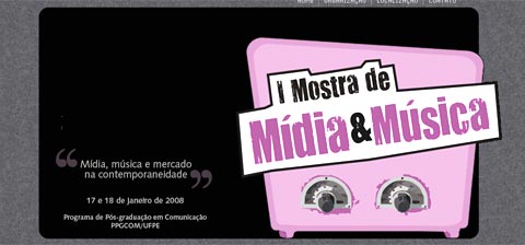 Começa amanhã a Mostra de Mídia e Música da UFPE mmm2k8