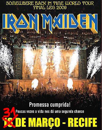 Cartaz do Iron Maiden no Recife - Versão 2