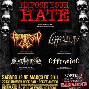 Distorção Metal Festival no Bomber com Decomposed God, IDR e Expose Your Hate
