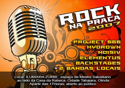Cartaz novo do Rock na Praça 2007 Cartaz novo do Rock na Praça 2007